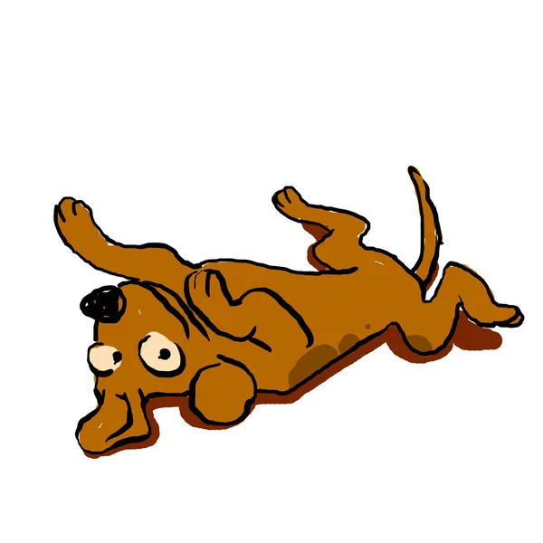 Pies Leżący Illustration — Zdjęcie stockowe