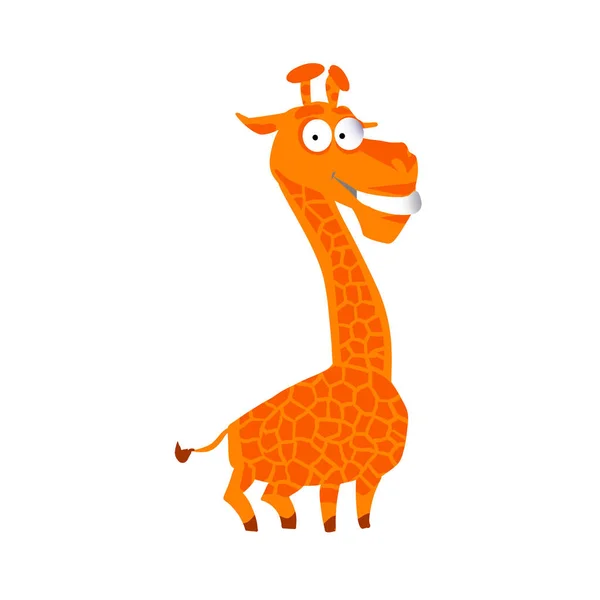 Jirafa Loca Dibujos Animados Naranja —  Fotos de Stock