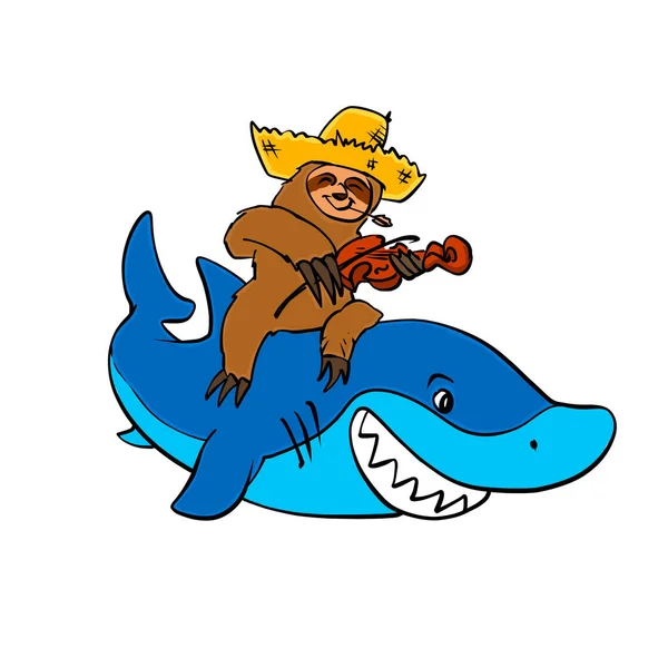 Hick Sloth Mounted Shark — Stock Photo, Image