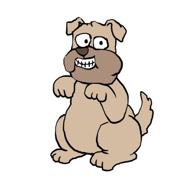 Gülümseyen pug. komik pug