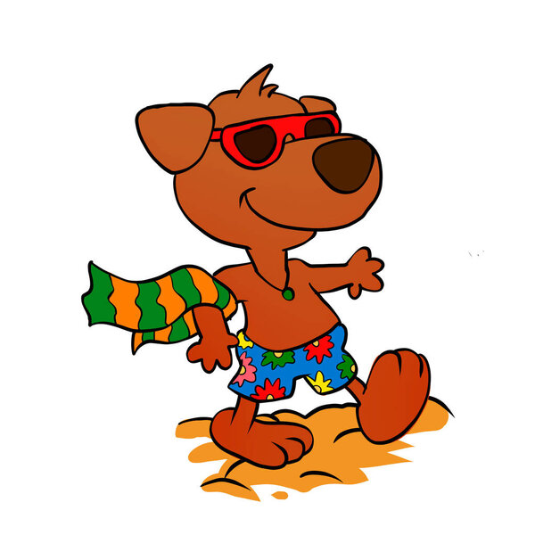 Summer dog . happy dog