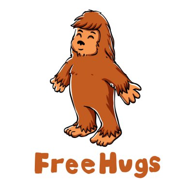 Bigfoot ücretsiz hugs çizgi film