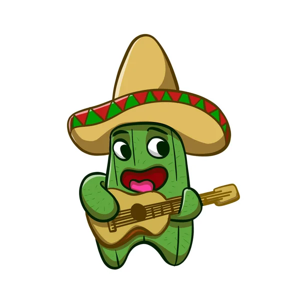 Cactus Mexicain Avec Guitare — Photo