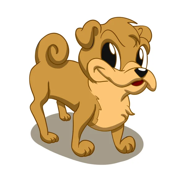 Divertido Perro Ilustración Dibujos Animados — Foto de Stock