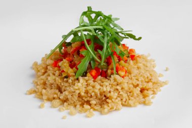 Pearl arpa, domates, marr geleneksel Rus lenten salata