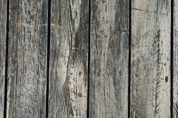 Vertical old cracked wooden plates with horizontal gaps, planks — Stock Photo, Image