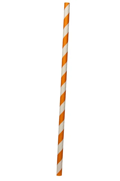Disposable colorful cocktail straw isolated on white background — Stock Photo, Image