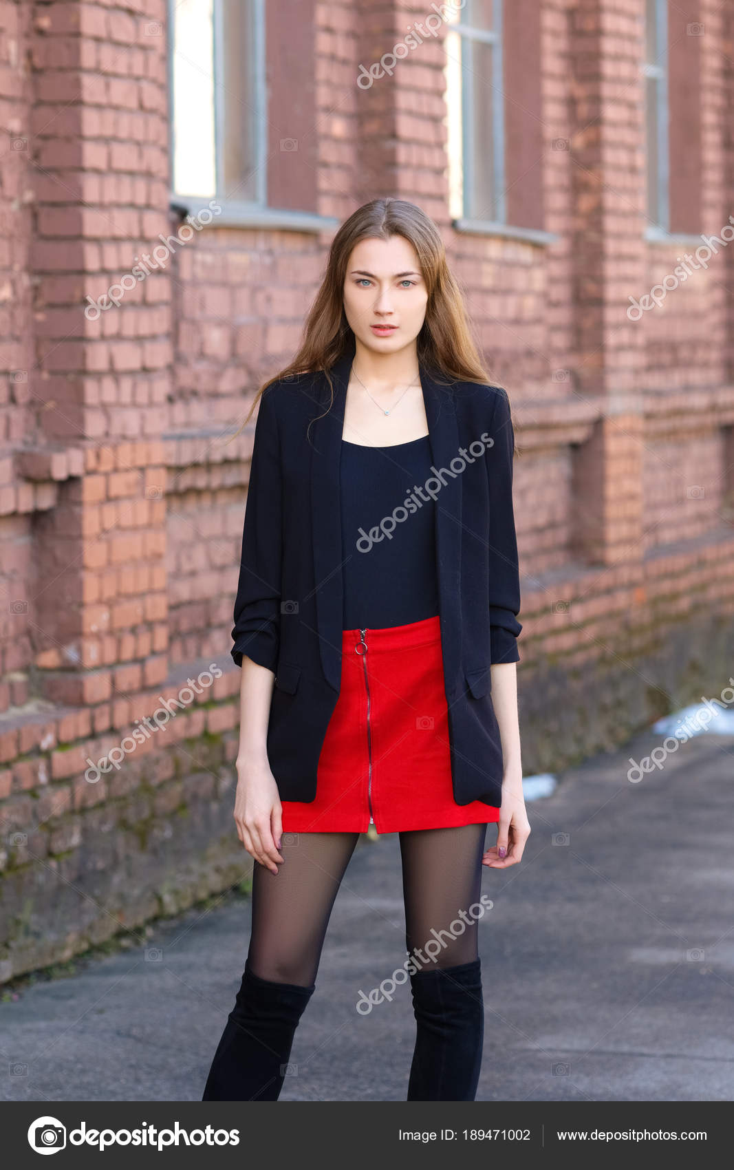 short skirt and jacket