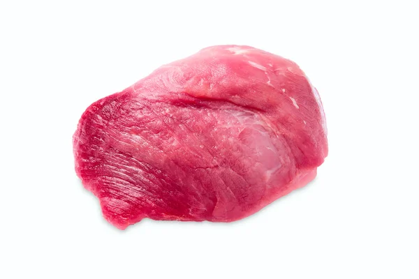 Carne fresca de porco crua isolada em branco — Fotografia de Stock