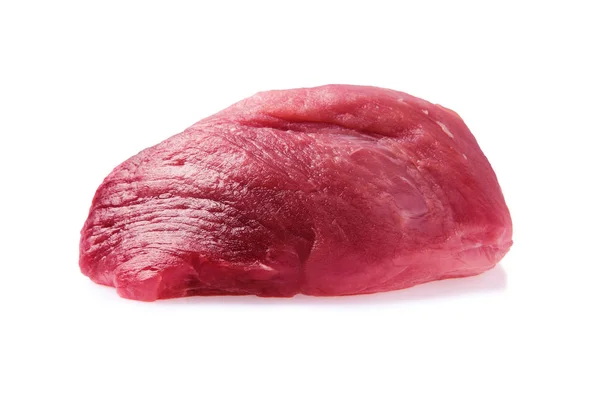 Świeże surowe mięso wieprzowe izolowane na białym — Zdjęcie stockowe