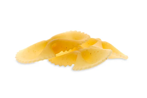 Farfalle - vlinderdas pasta geïsoleerd op wit — Stockfoto