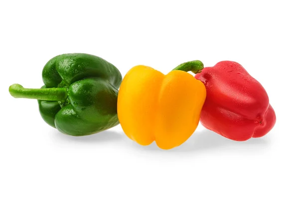 Φρέσκο Bell Pepper Απομονωμένο Λευκό Φόντο — Φωτογραφία Αρχείου