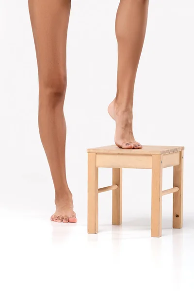 Afro Amerikan Kadının Çıplak Bacakları — Stok fotoğraf