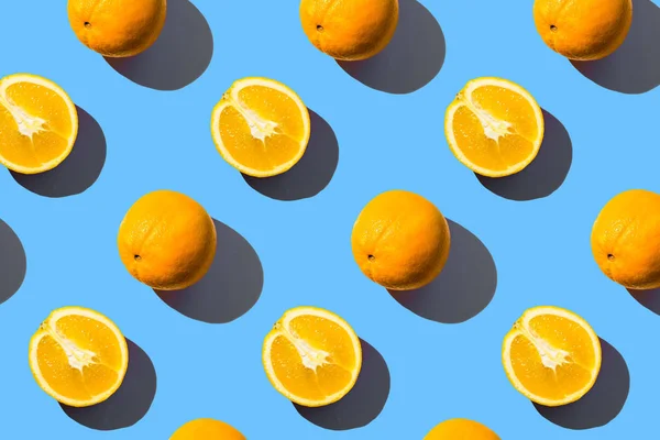 Oranges White Background Sunlight Illuminates — Stock Photo, Image
