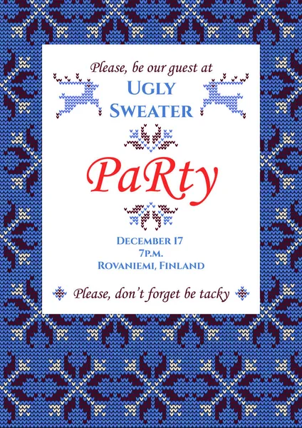 Ugly Sweater Party — Stock Vector