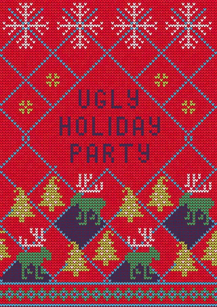 Ugly Sweater Party3 — Stock Vector