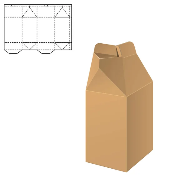 Clear Carton Box — Stock Vector