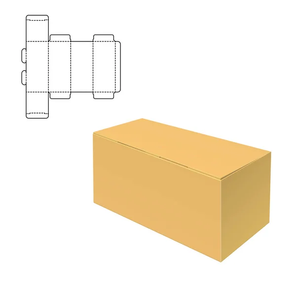 Maquette boîte claire — Image vectorielle