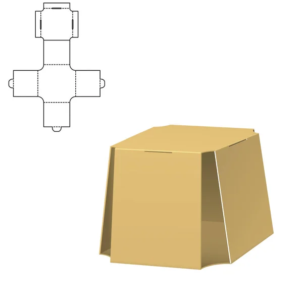 Caja de artesanía de derivación 1 — Vector de stock