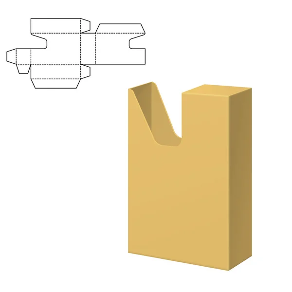 Modelo de pacote dobrável — Vetor de Stock