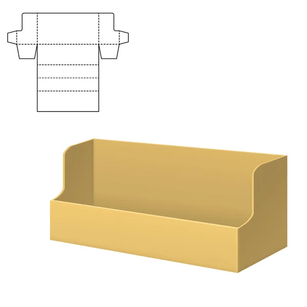 Faltverpackungsvorlage — Stockvektor