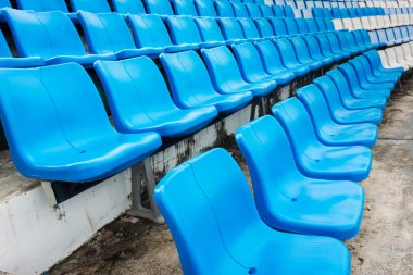 Bir grup boş koltuk veya sandalye Stadyumu, tiyatro veya conxert