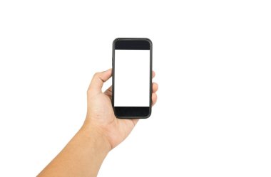 Telefonu el di - beyaz arka plan üzerinde kesme kırpma - yol .