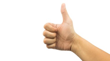 İyi el beyaz arka plan üzerinde kırpma - yol.