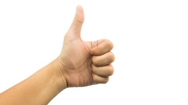 İyi el beyaz arka plan üzerinde kırpma - yol.