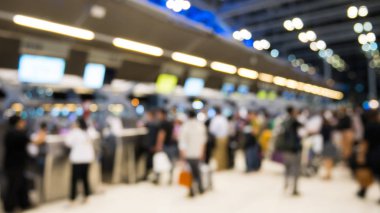 Uluslararası Havaalanı arka plan bulanıklık.