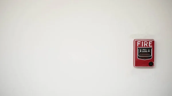 Red Fire alarm system on the wall in the building in Fire protection concept