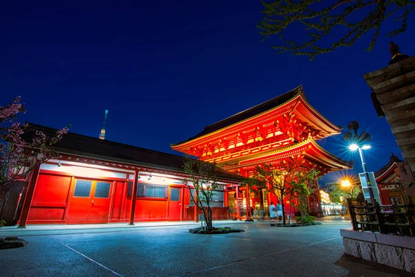 Sensoji Tempel Eller Asakusa Tempel Och Med Blå Himmel Efter — Stockfoto