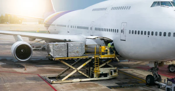 PHUKET MAY 22 , 2017 : Preparing the aircraft before flight Load