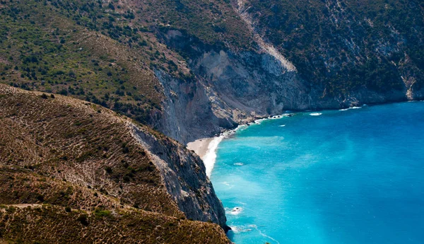 Kefalonia island, Yunanistan. Mirtos Körfezi'nin güzel manzara — Stok fotoğraf