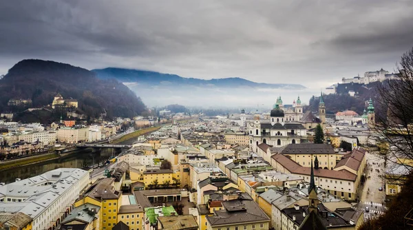 Vista del panorama de Salzburgo Austria — Foto de Stock