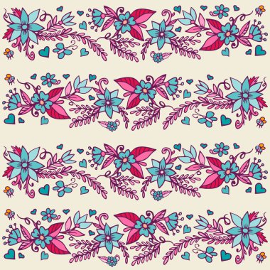 elle çizilmiş vektör çizim çiçek