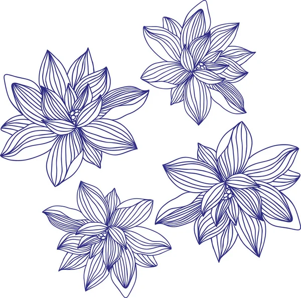 Gyönyörű, kézzel rajzolt varrat nélküli mintát készült vektor virág — Stock Vector