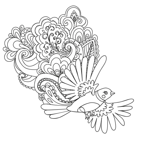 Pássaro voador decorativo —  Vetores de Stock
