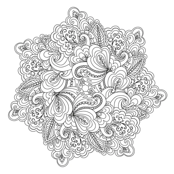 Esboço Mandala para colorir livro . — Vetor de Stock