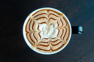 Sanat karamel kahve Üstten Görünüm