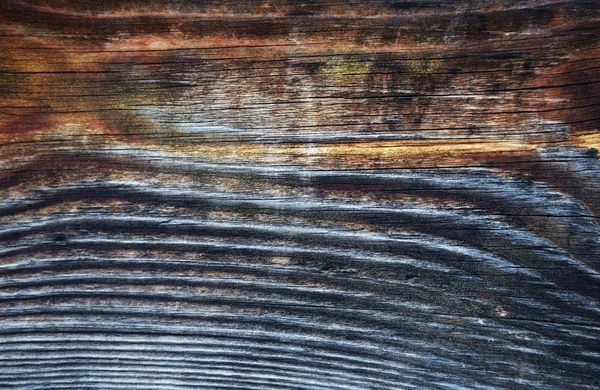 Fundo de madeira. Tiras velhas e desbotadas de cor cinza e marrom com grão de madeira — Fotografia de Stock