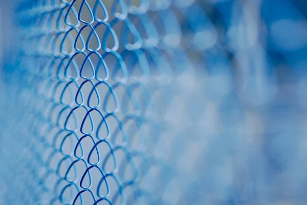 Сетка стальная голубая — стоковое фото