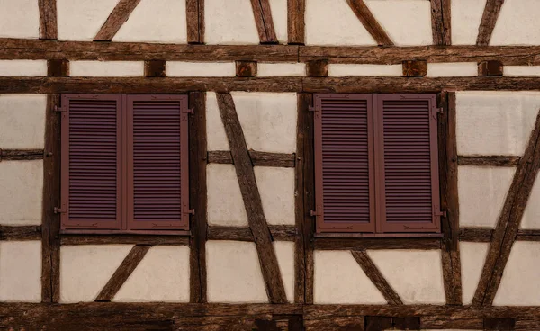 Traditionele Kleurrijke Vakwerkhuizen Colmar Old Town Alsace Frankrijk — Stockfoto