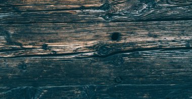 Eski grunge koyu desen ahşap arka plan. Eski gri ahşap dokunun yüzeyi. Boş şablon.