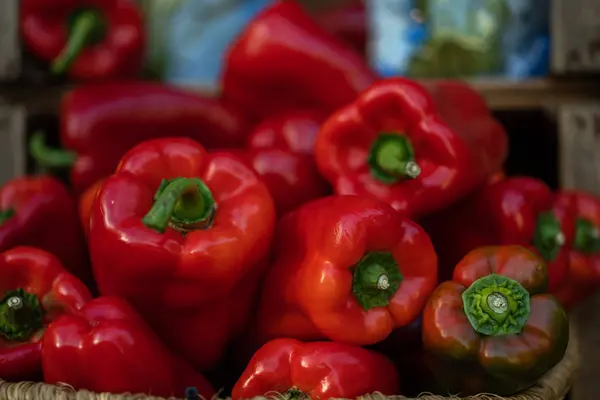 Yerel Çiftçi Pazarında Taze Organik Ürünler Satılıyor Biyolojik Sağlıklı Yiyecekler — Stok fotoğraf