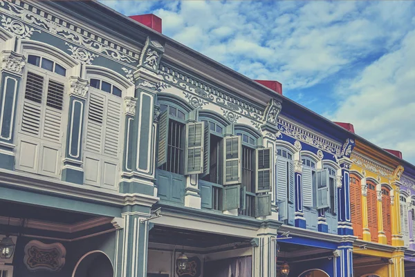 Blick Auf Die Alten Einzigartigen Fenster Von Georgetown Malaysia Schöne — Stockfoto