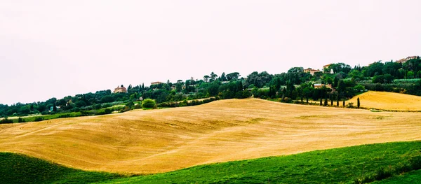 Vista Una Giornata Autunnale Nel Paesaggio Rurale Italiano Paesaggio Toscano — Foto Stock