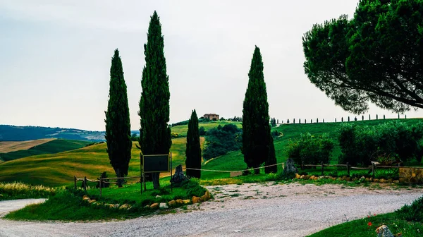 Vue Une Journée Automne Dans Paysage Rural Italien Paysage Unique — Photo