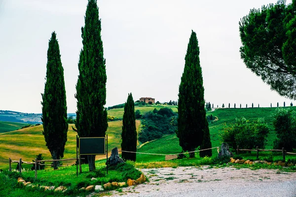 Blick Auf Einen Herbsttag Der Ländlichen Landschaft Italiens Einzigartige Landschaft — Stockfoto