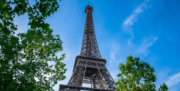 Torre Eiffel París Cielo Azul Brillante París Francia Torre Eiffel — Foto de Stock